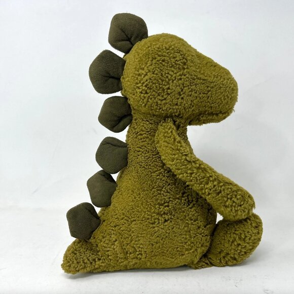 Retired Jellycat London BASHFUL DINO 10" Dark Green Version Dinosaur - Picture 4 of 11